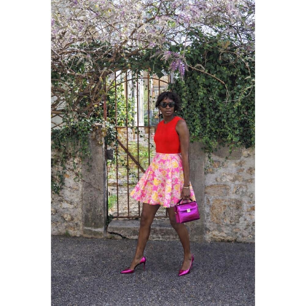 Lilly Pulitzer Levy Fit & Flare Skirt Ooh La La Kir Royal Pink Y2K Preppy Mini - Picture 8 of 15